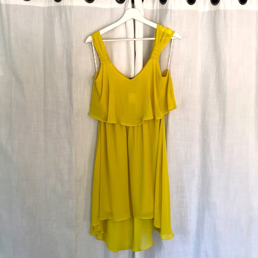 High low yellow dress